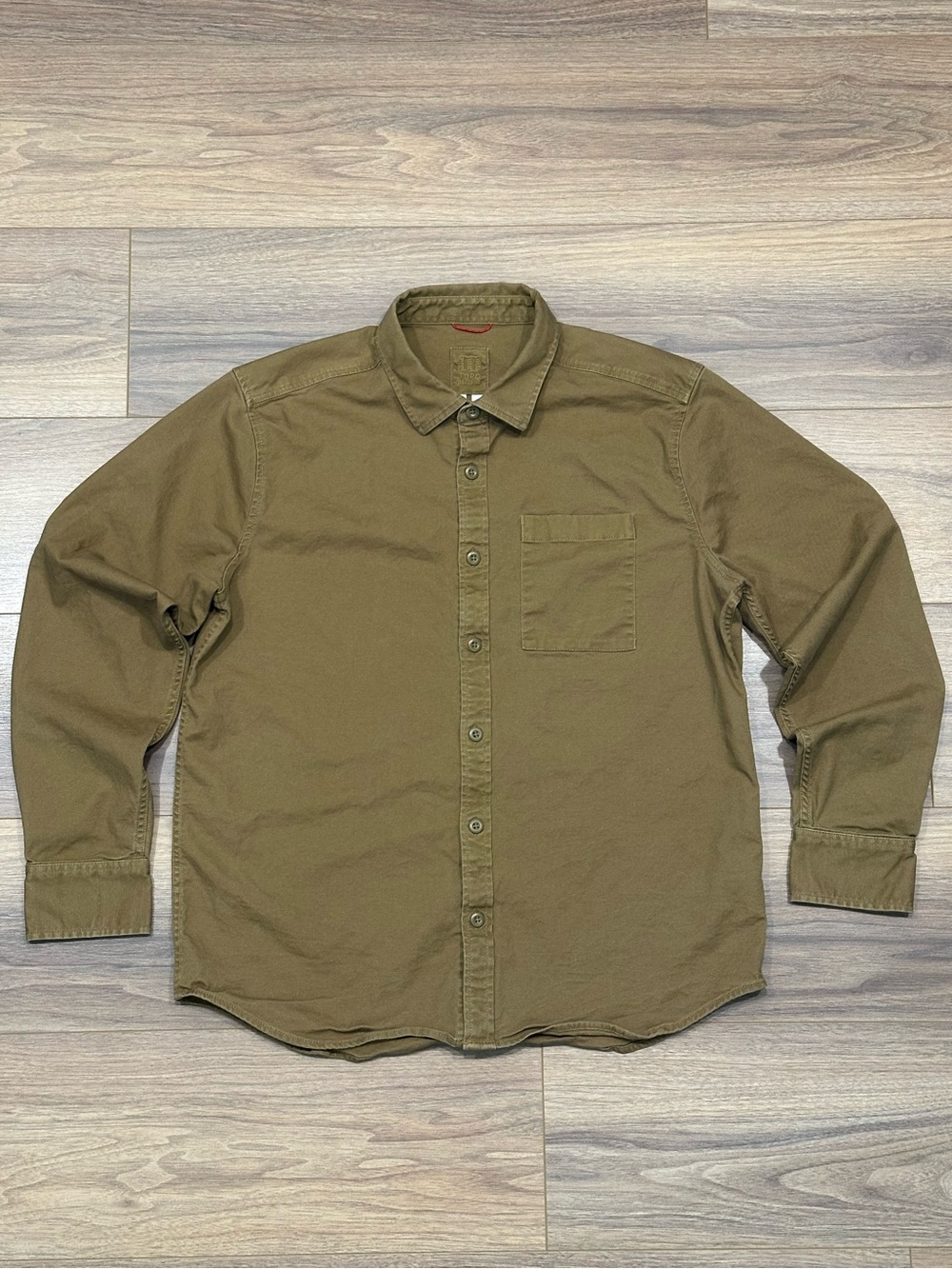 Topo Designs Desert Button Down in Desert Tan Size XL